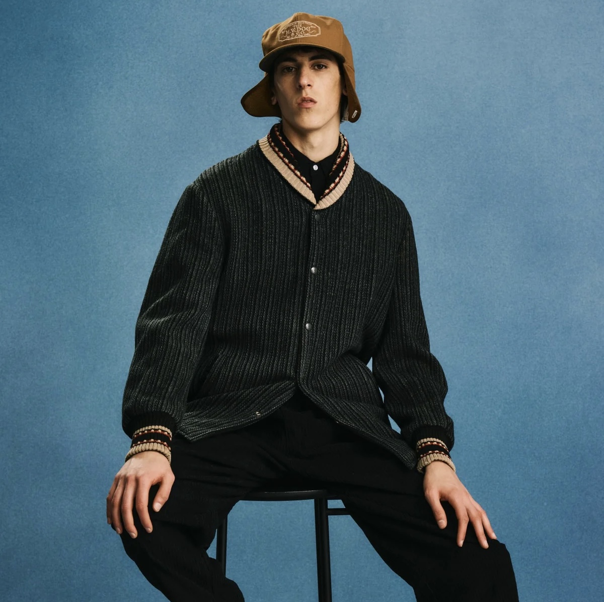 THE H.W.DOG&CO. 25aw "Trucker Winter Cap" Black Black 38