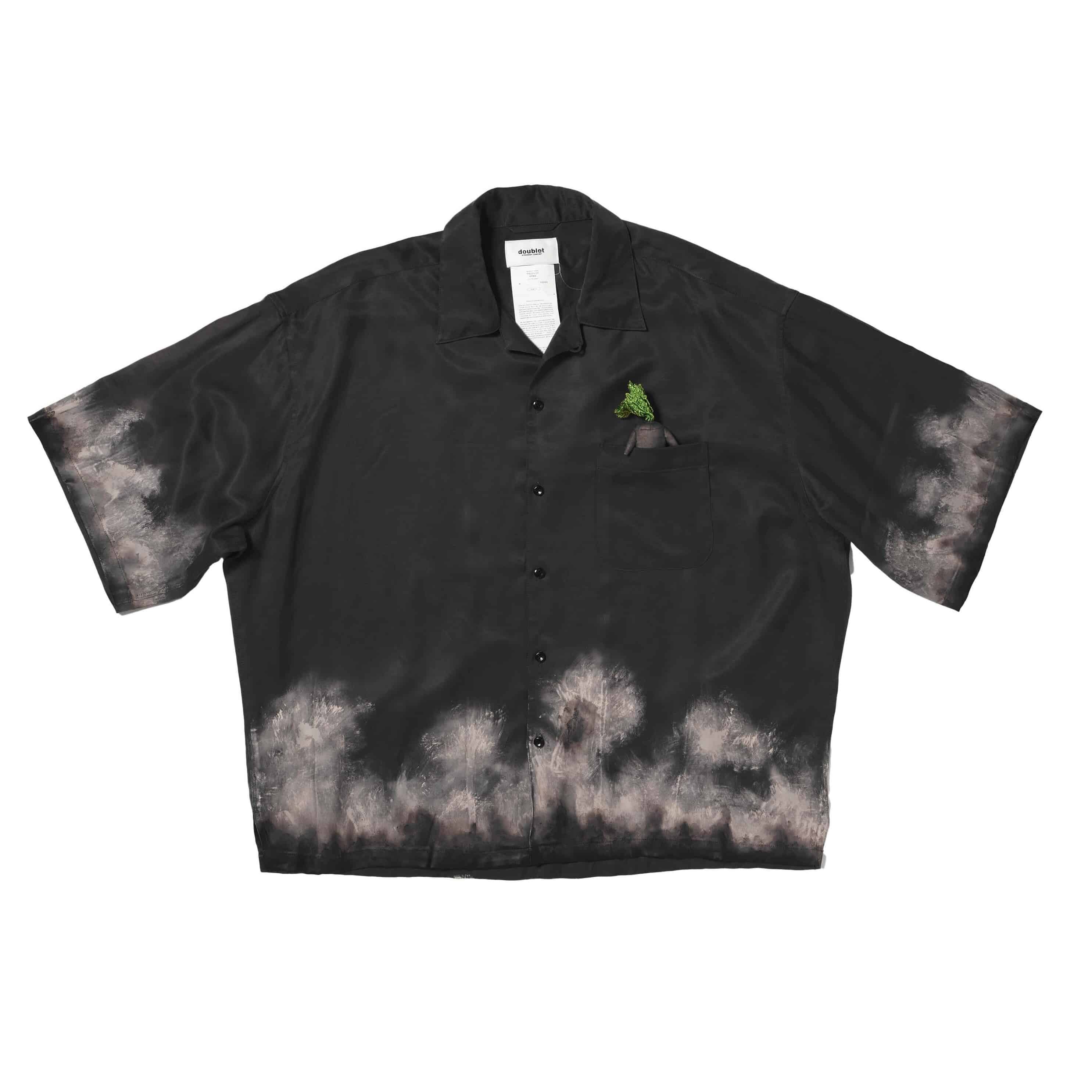 doublet 26ss "MUD-HAND-PAINTED SHIRT" Black Black M