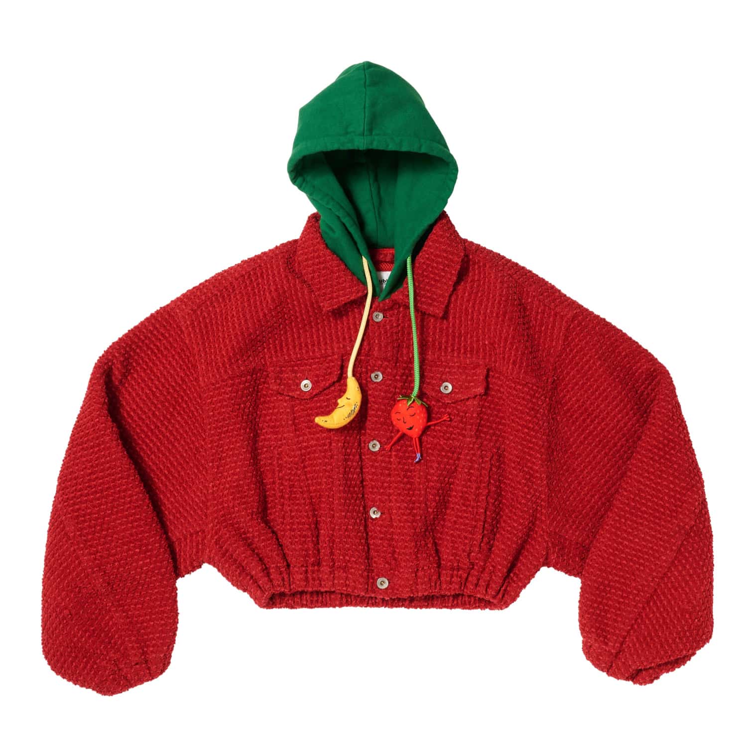 doublet 26ss "PUFFED STRAWBERRY TRUCKER JACKET" Red Red M