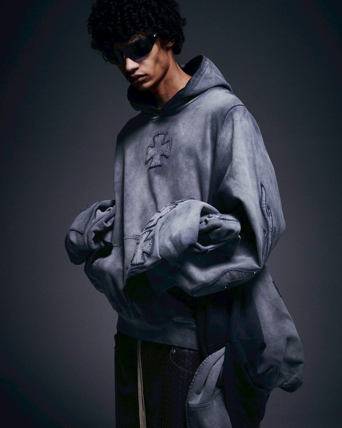 Danke Schon 26ss "Spray Pigment Sweat Hoodie Iron" Black M