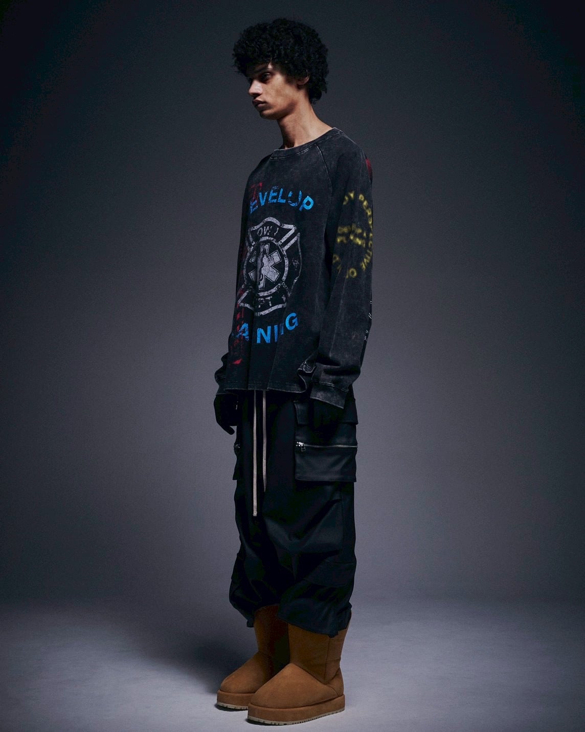 Danke Schon 26ss "Chemical Raglan L/S Tee" Fentanyl Black M