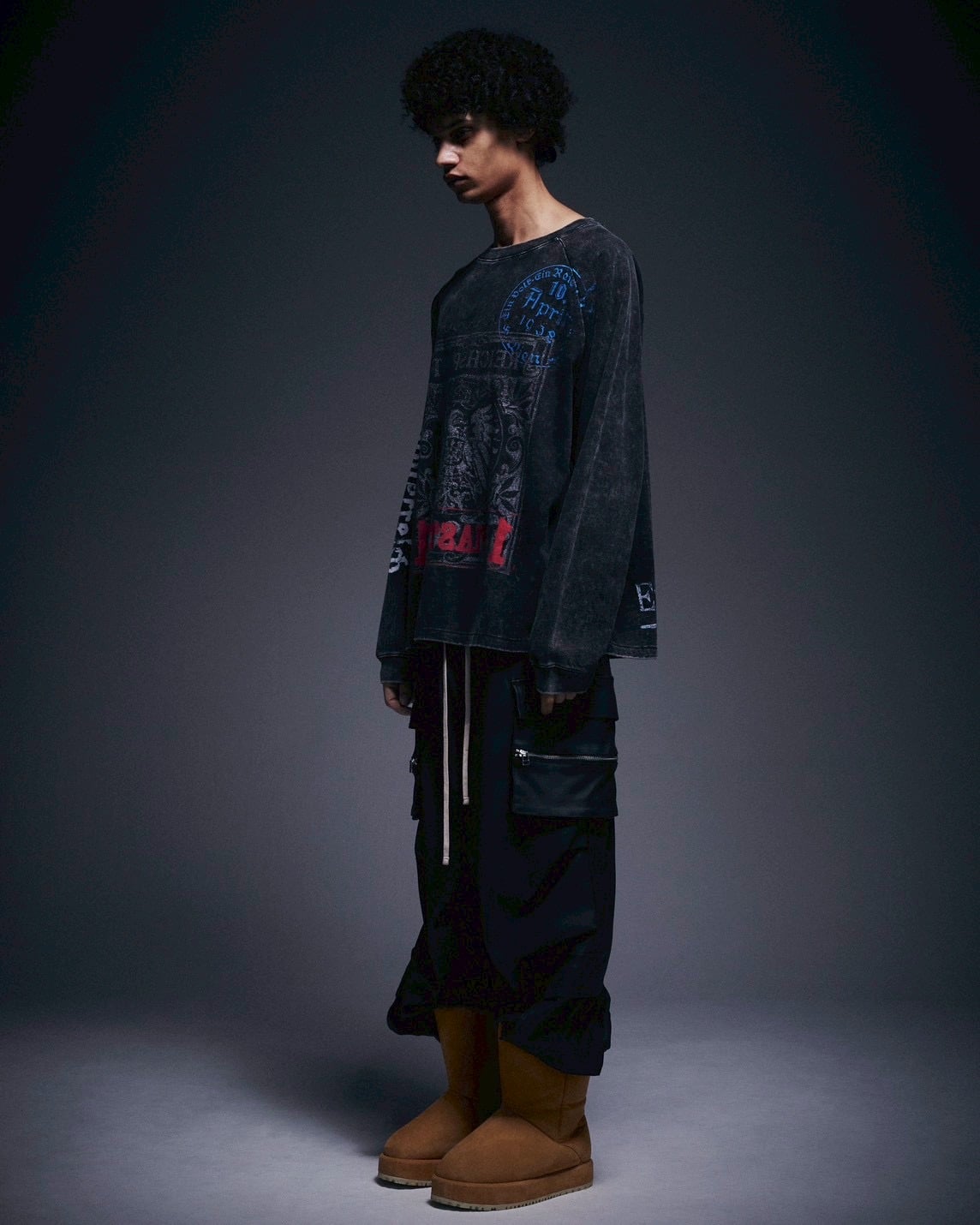 Danke Schon 26ss "Chemical Raglan L/S Tee" Stempel Black M