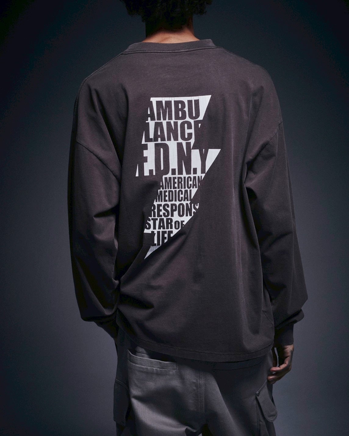 Danke Schon 26ss "Overdye L/S Tee" Fdny Black M