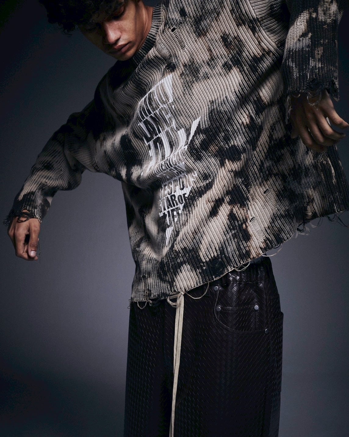 Danke Schon 26ss "Bleach Knit" Beige M