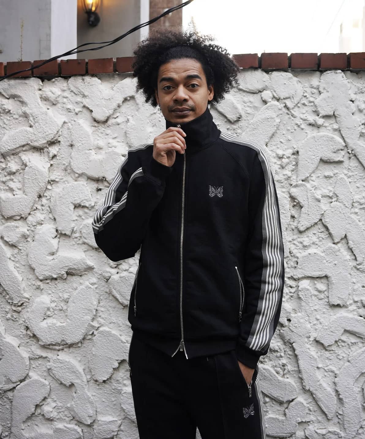 Needles 26ss "Exclusive Track Jacket - Cotton Jersey" Black Black S
