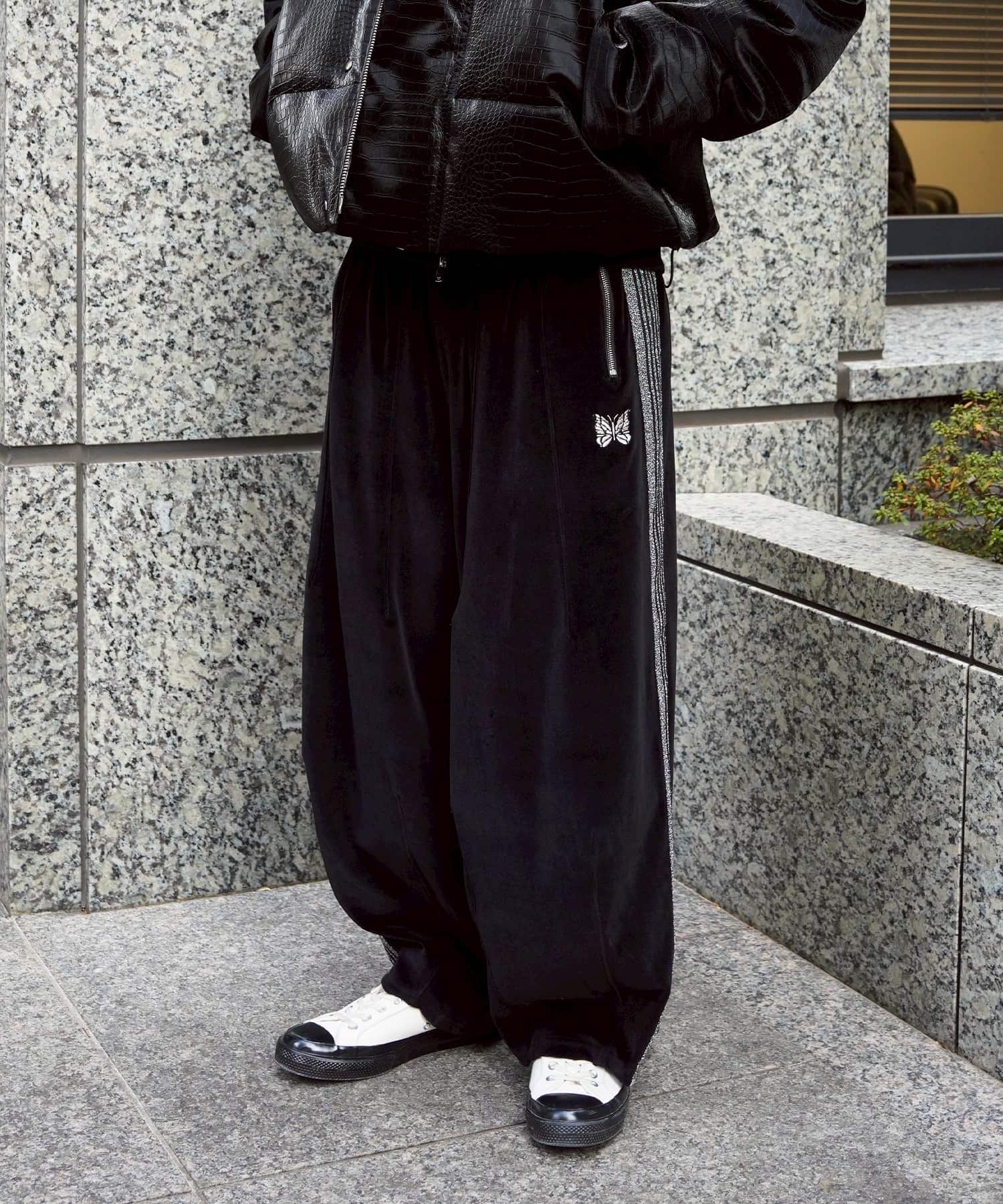 Needles 26ss "Exclusive H.D. Track Pant - C/PE Velour" Black Black XS