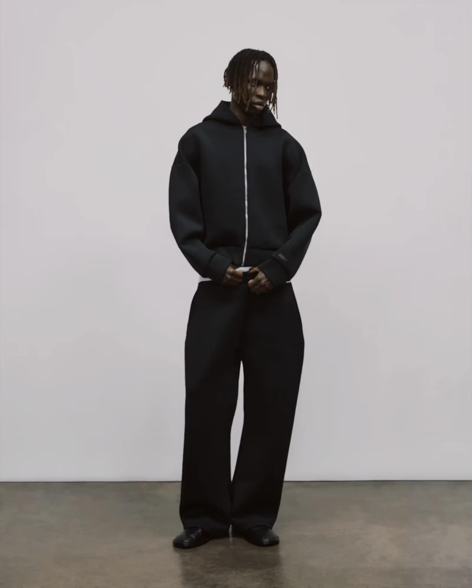 entire studios 26ss "Scuba Zip Hood" Black Black S