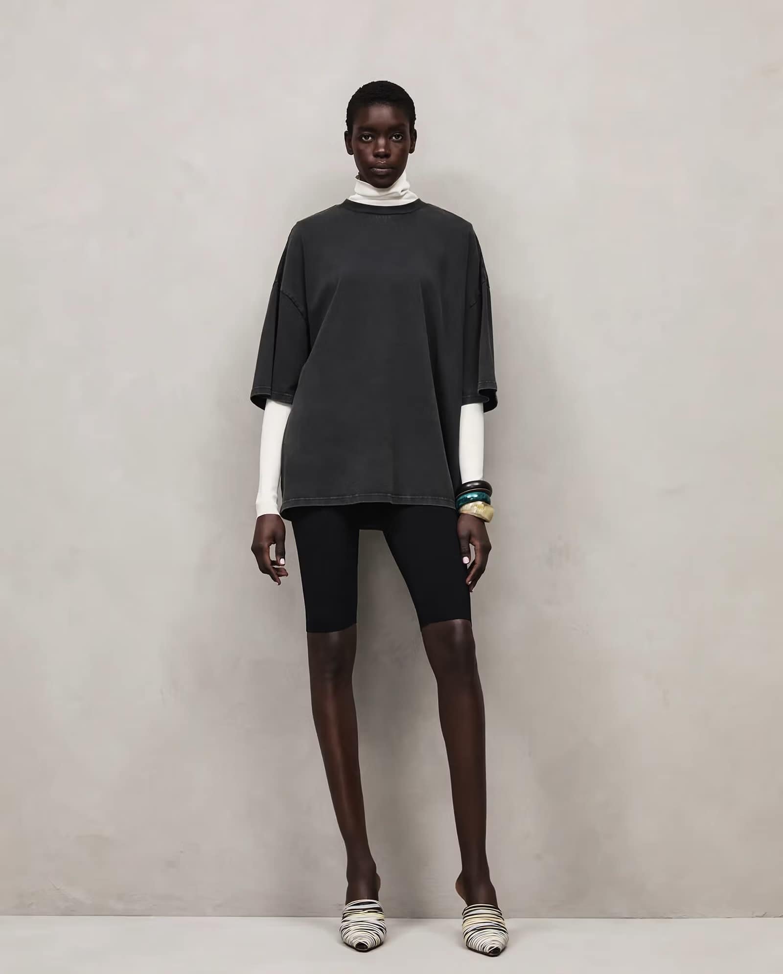 entire studios 26ss "Heavy Boxy Tee" Washed Black Washed Black S