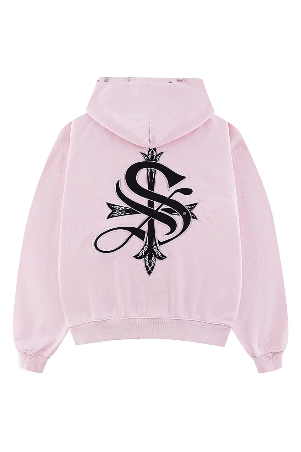 SUPPLIER 26ss "Pierced Tribal Cross Zip Hoodie" Pink Pink M