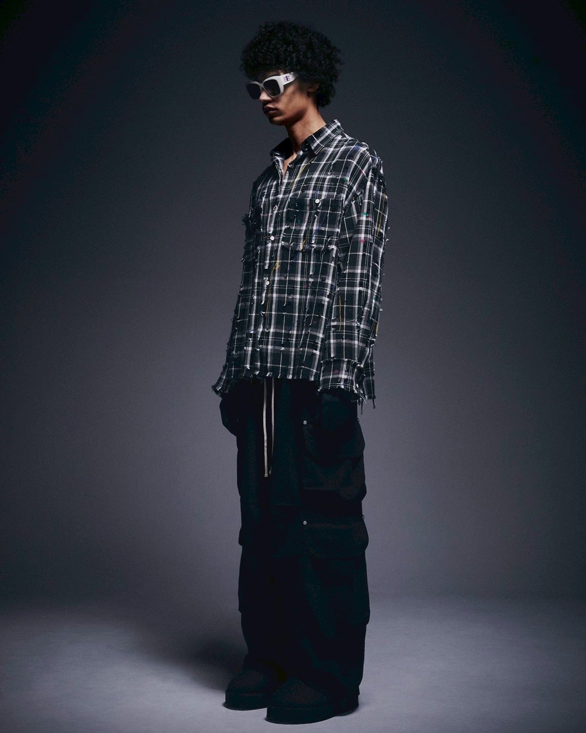 Danke Schon 26ss "10oz Katuragi W-Cargo Pants" Black Black S