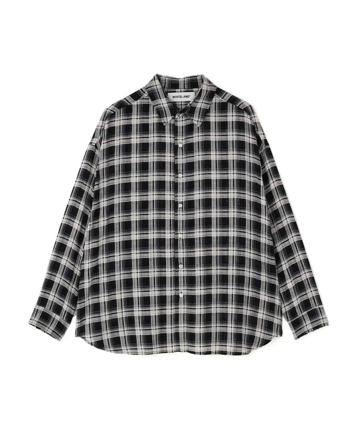 WHITELAND 26ss "Chiffon Check Shirts" Black Black One Size
