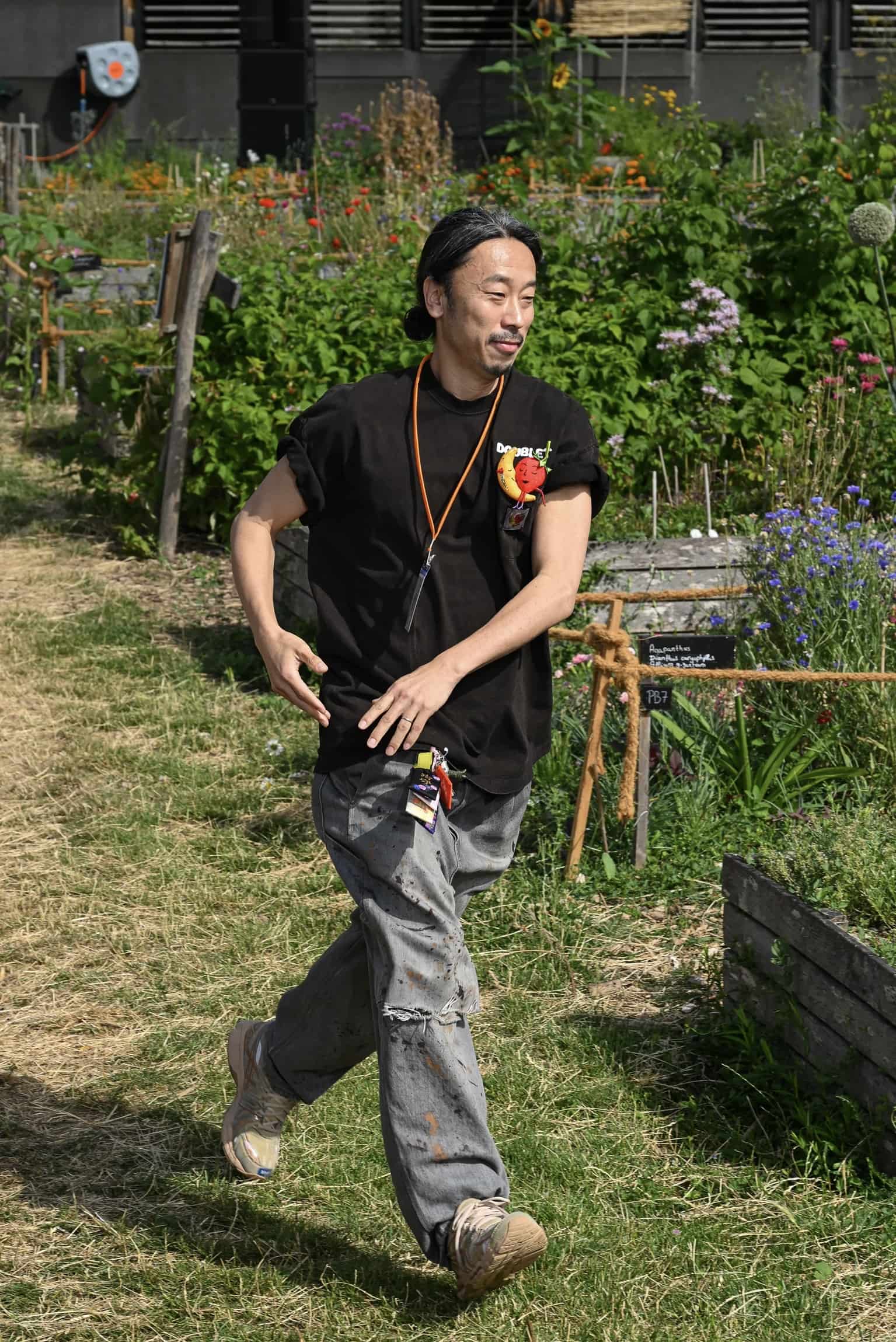 doublet 26ss "MUD-DYED T-SHIRT WITH SHFU" Black M