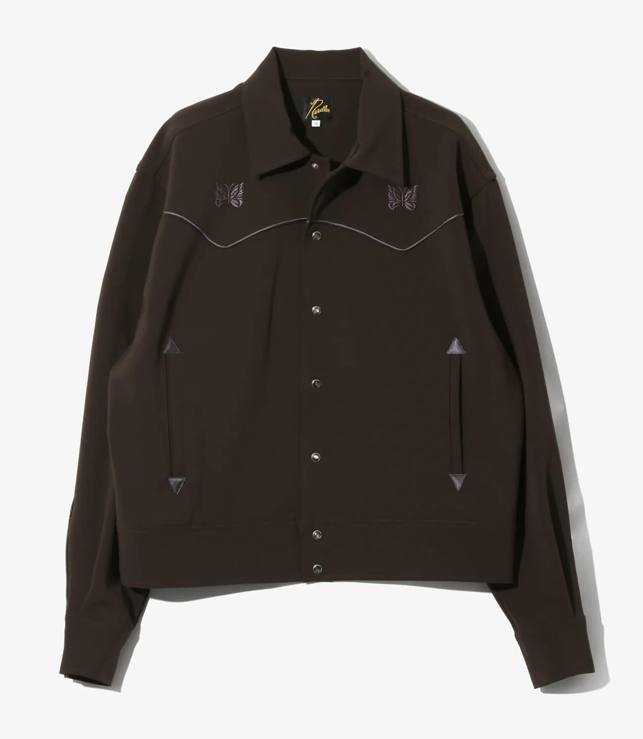 Needles 26ss "Piping Cowboy Jacket - Poly Double Cloth" Brown Brown M