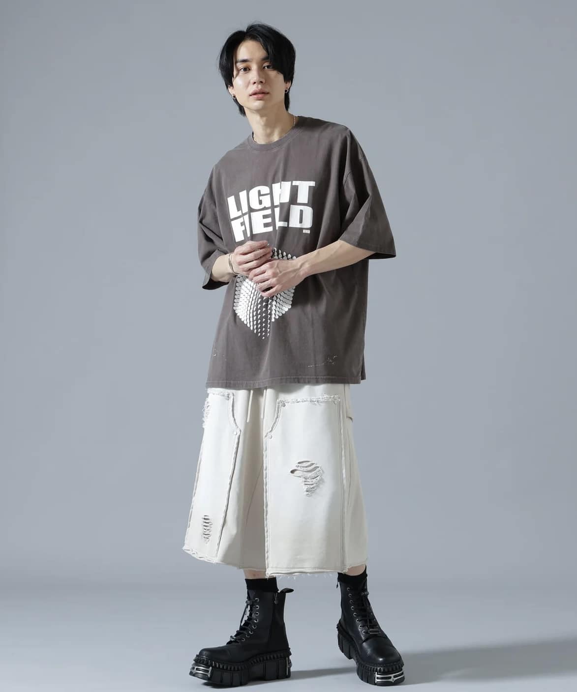 Danke Schon 26ss "SULFUR SWEAT W-KNEE SHORTS" White White S