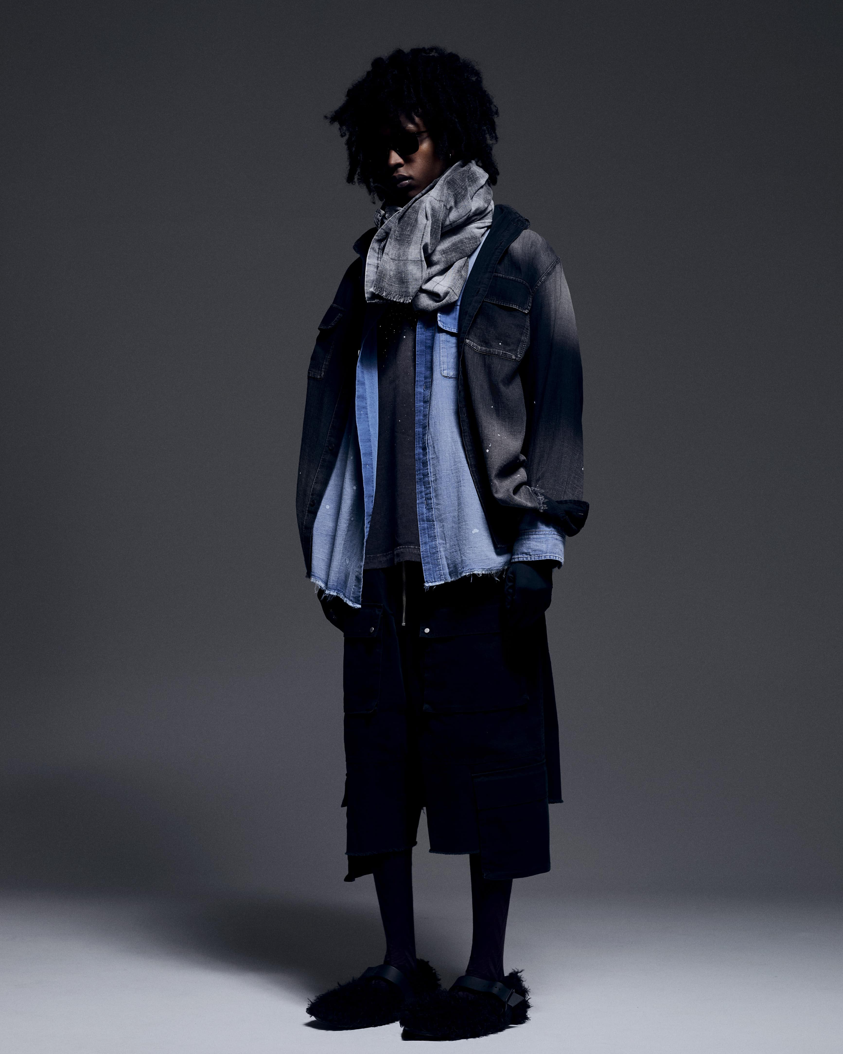 Danke Schon 26ss "Ripstop W-Cargo Shorts" Black Black M