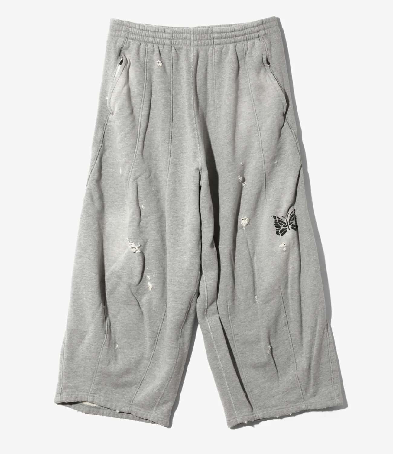 Needles 26ss "Deconstructed H.D. Sweat Pants - Cotton French Terry" Grey Grey XS