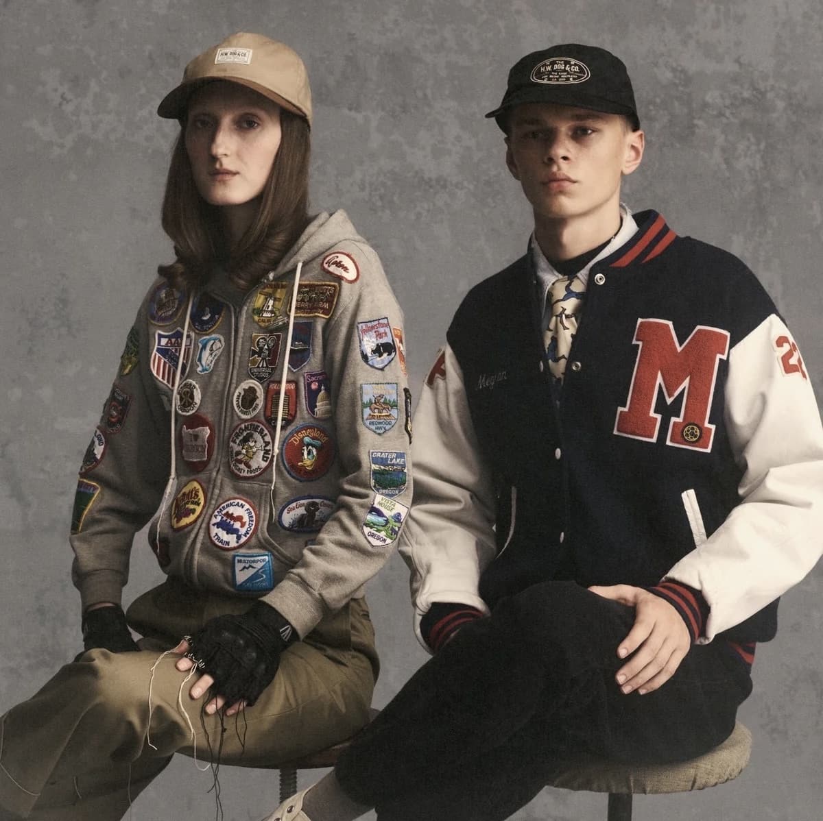 THE H.W.DOG&CO. 26ss "Limonta Duckbill Cap" Multi-Brown Multi-Brown One Size