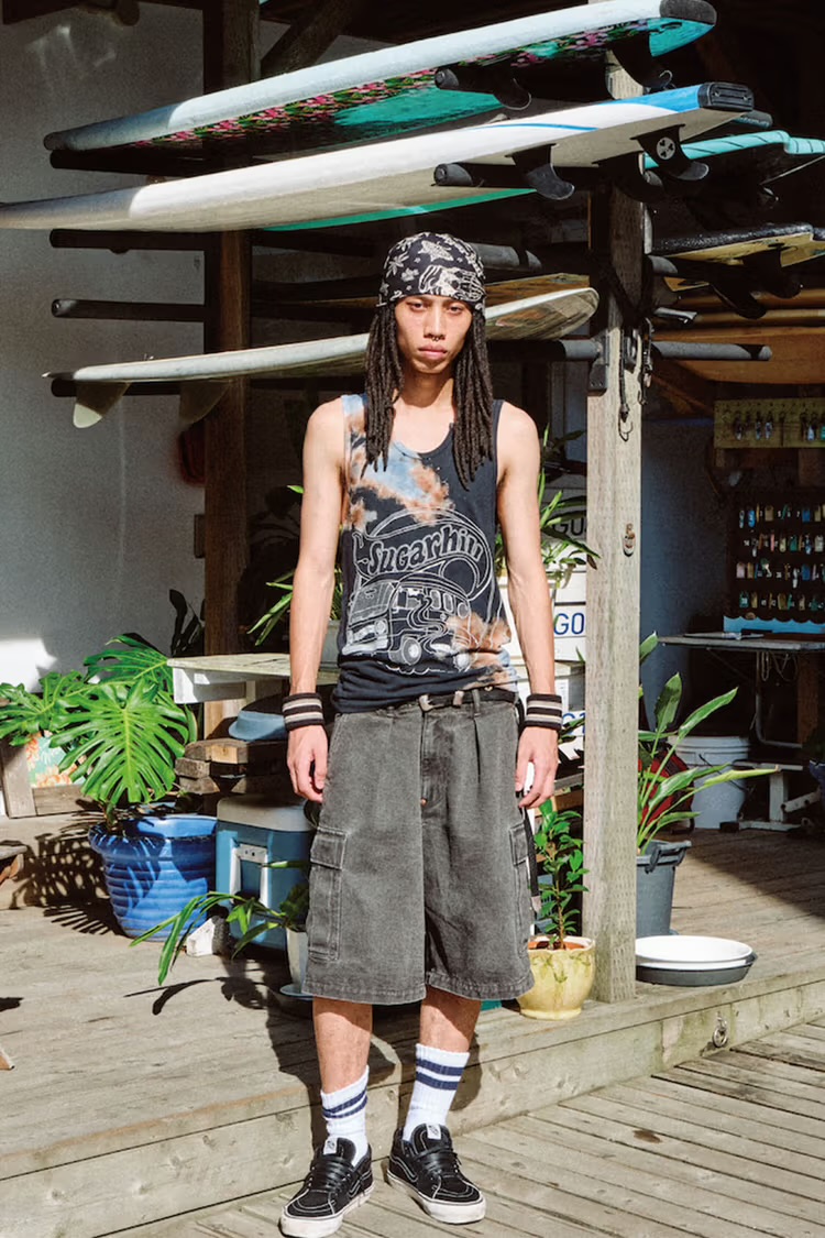 【先行予約 5月15日発売】SUGARHILL × Car Service 26ss "Melt Dye Tank" Black Black 2