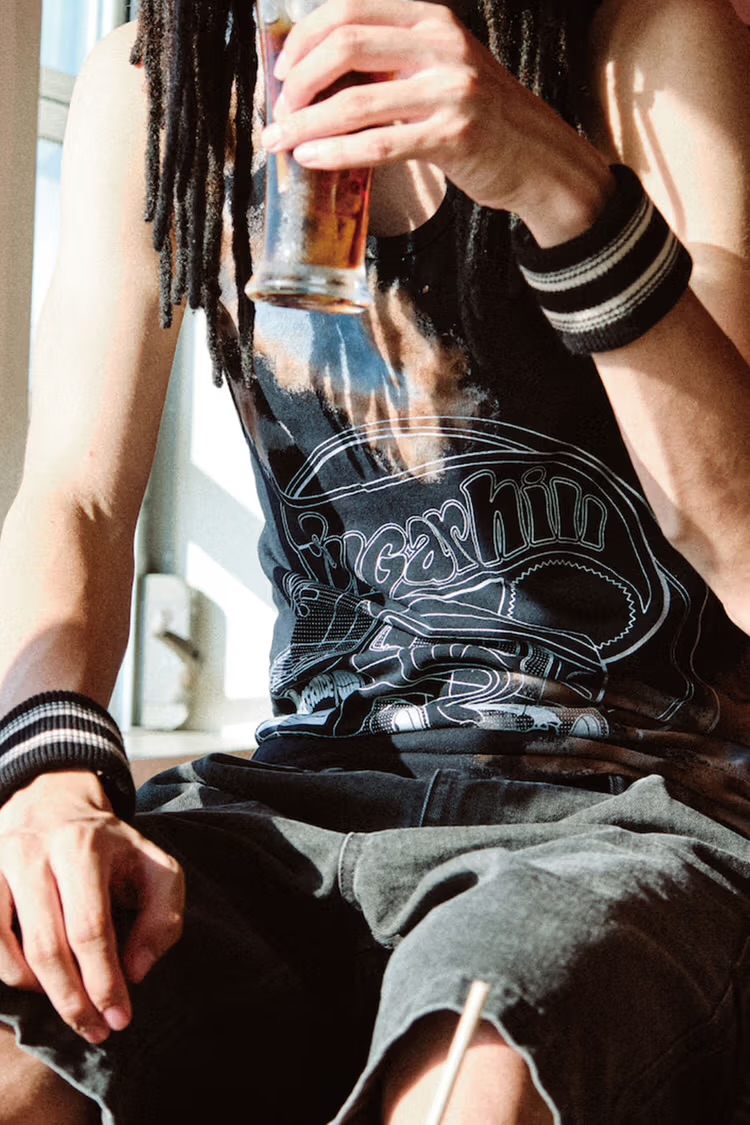 【先行予約 5月15日発売】SUGARHILL × Car Service 26ss "Melt Dye Tank" Wine Wine 2