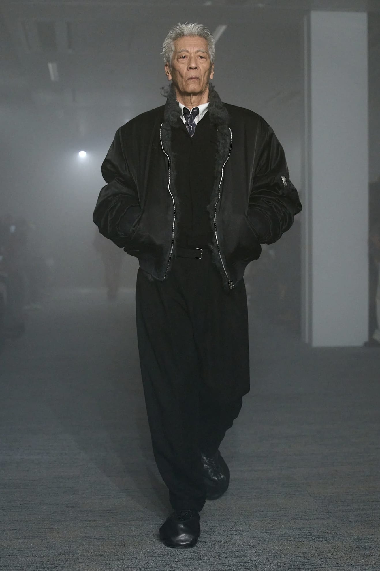 doublet 26aw "SMOKE FUR BOMBER JACKET" Black Black S