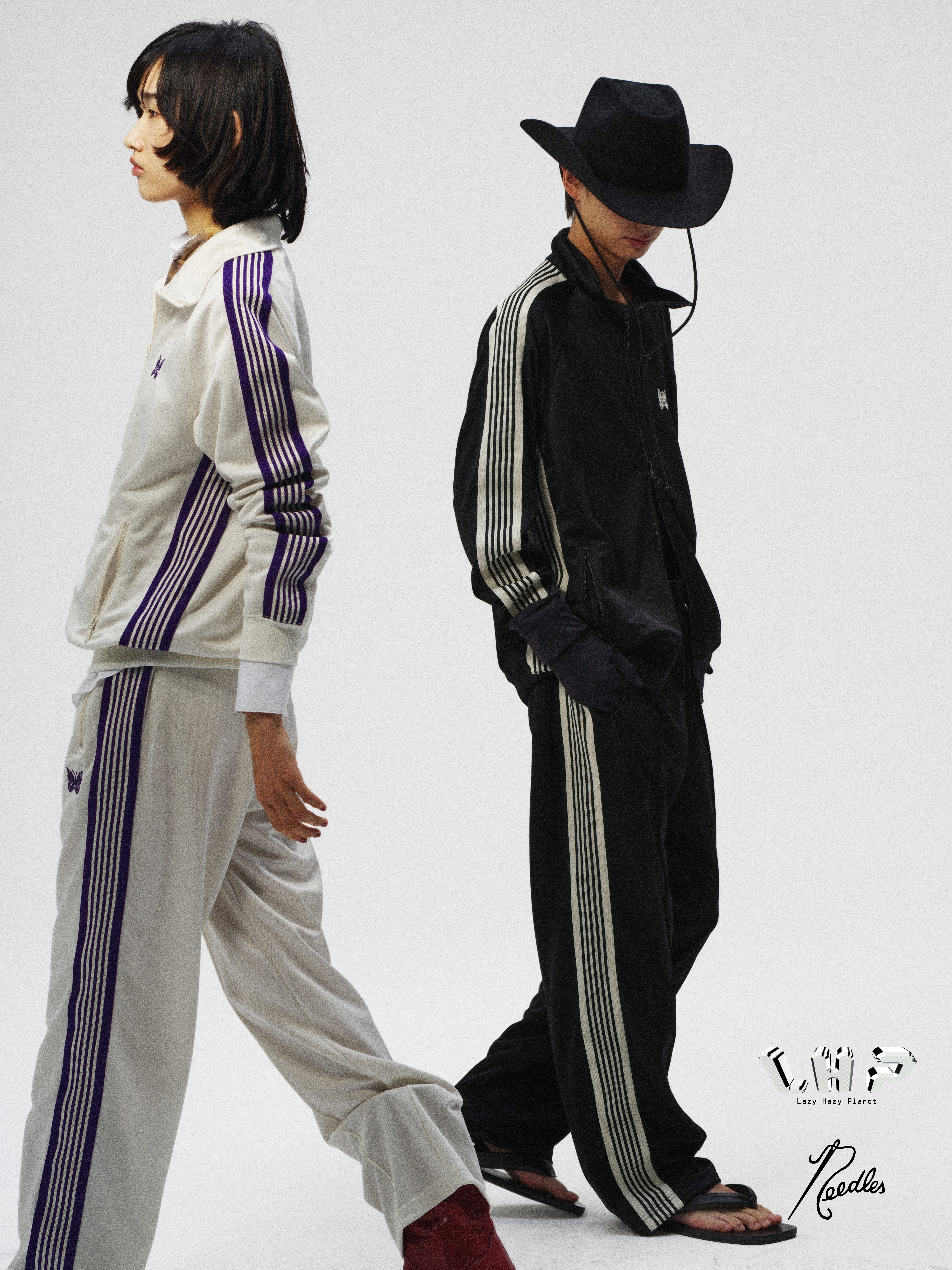 Needles 26aw "Exclusive H.D Track Pant - Poly Smooth" Black/White Black/White XS