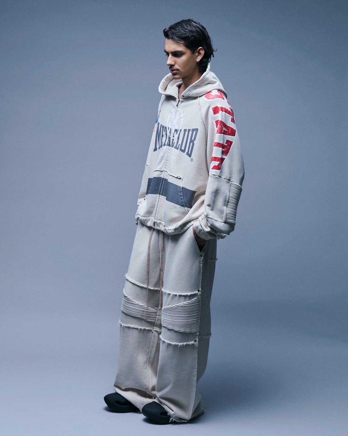 Danke Schon 26aw "Chemical Sweat Biker Pants" White White M