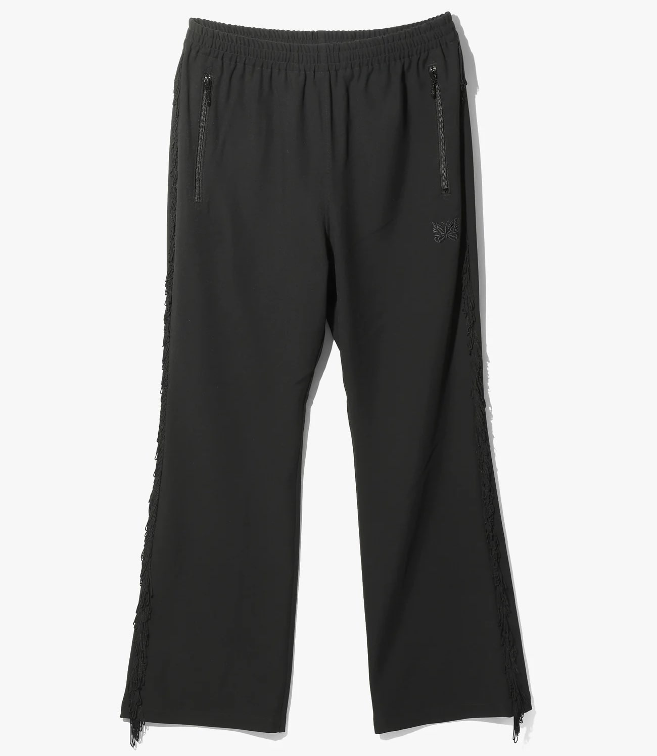 Needles FRINGE BOOT-CUT TRACK PANT - POLY KERSEY(XS BLACK)｜ L.H.P