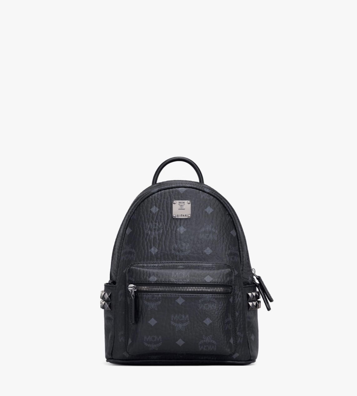 MCM Stark Side Studs Backpack IN Visetos Mini BLACK MINI