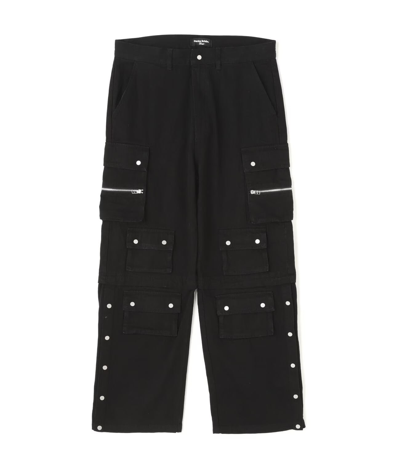 Danke Schon 11oz Denim Hook Snap Pocket Cargo Pants Black S