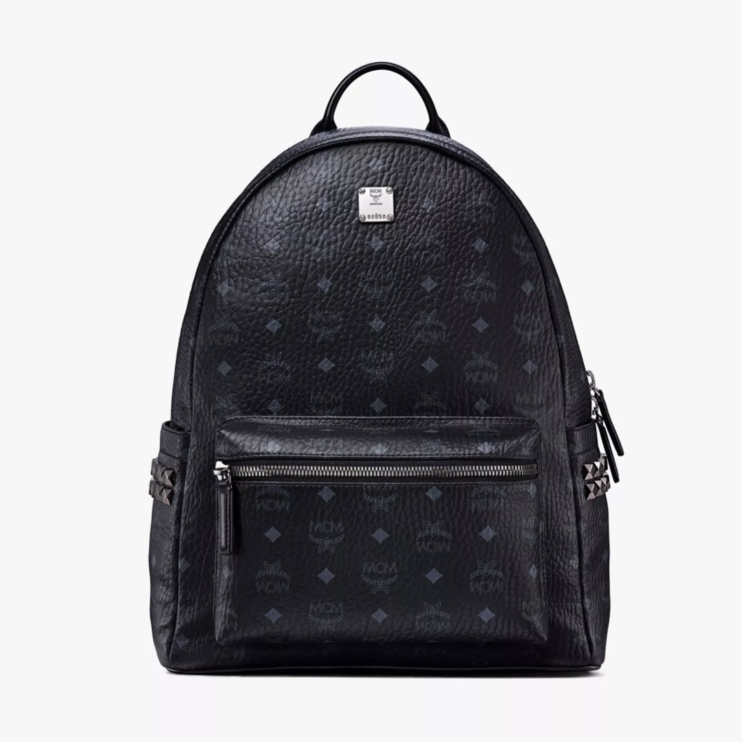 MCM Stark Side Studs Backpack Medium Black Medium