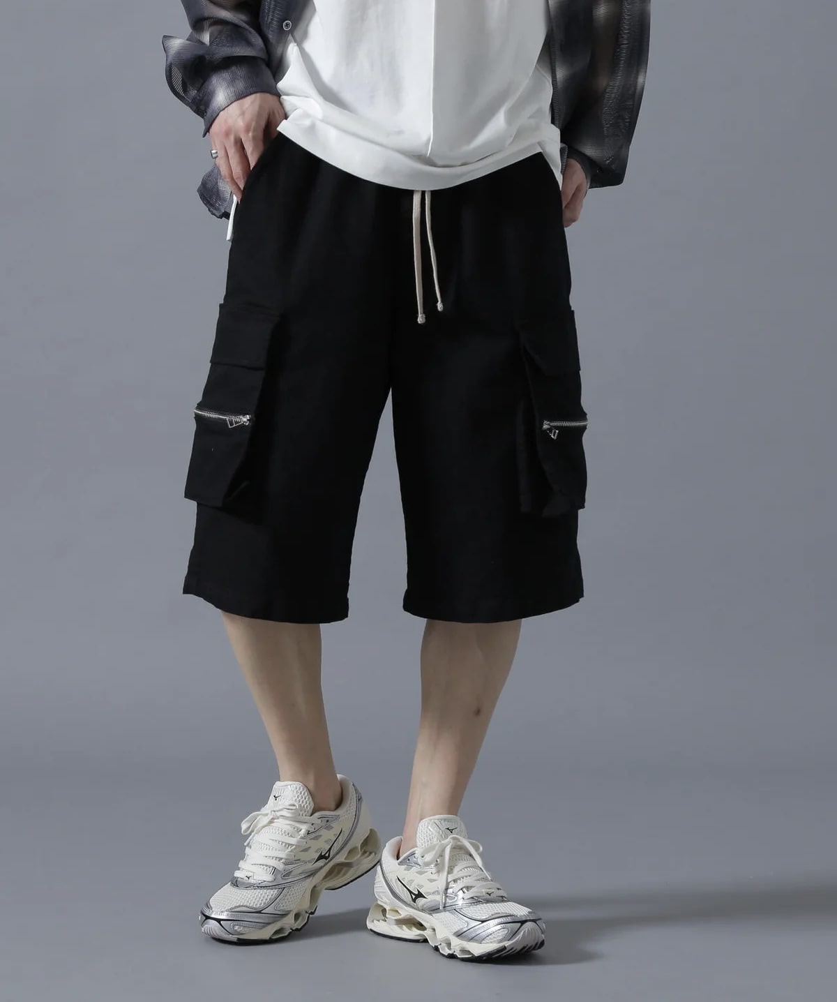 Danke Schon 25ss "Tc Black Cargo Shorts" Black M