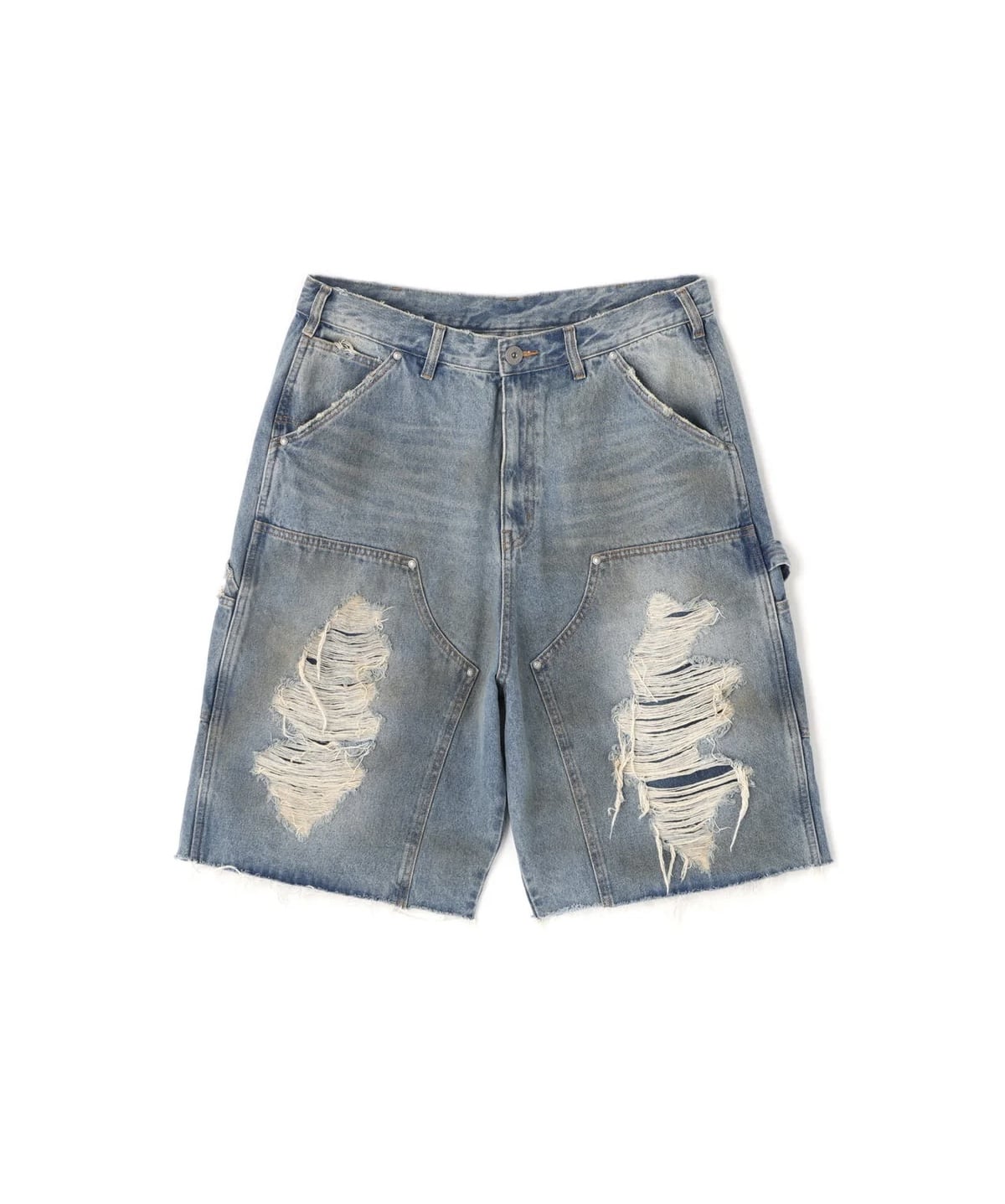 WHITELAND 25ss "Denim Double Knee Short Pants"" Blue One Size