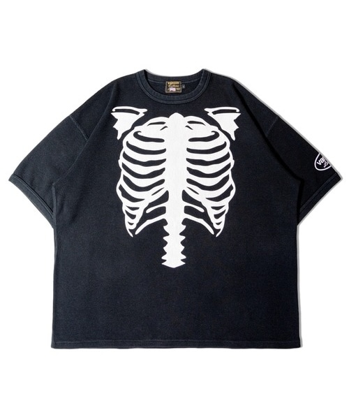 VANSON "Skelton Bones Thermal Tee" Black Black S