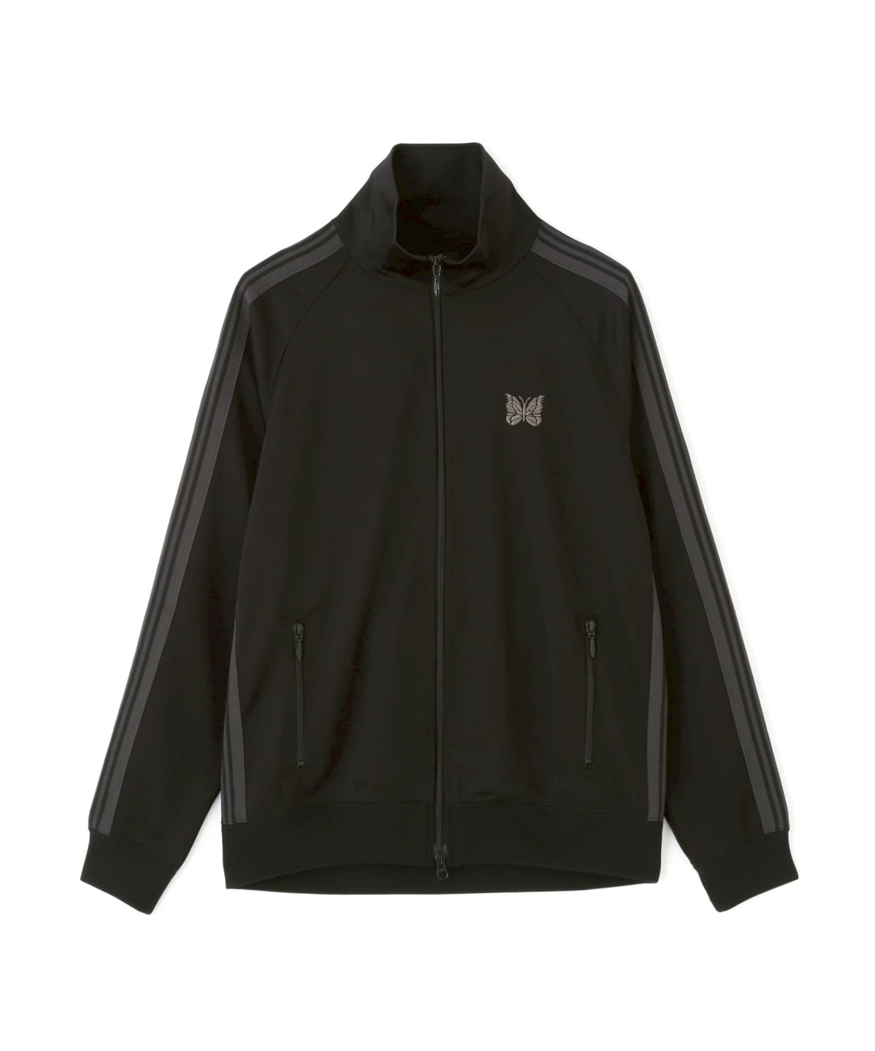 Needles 25ss "Exclusive Track Jacket - Poly Smooth" Black Grey Black Grey XS