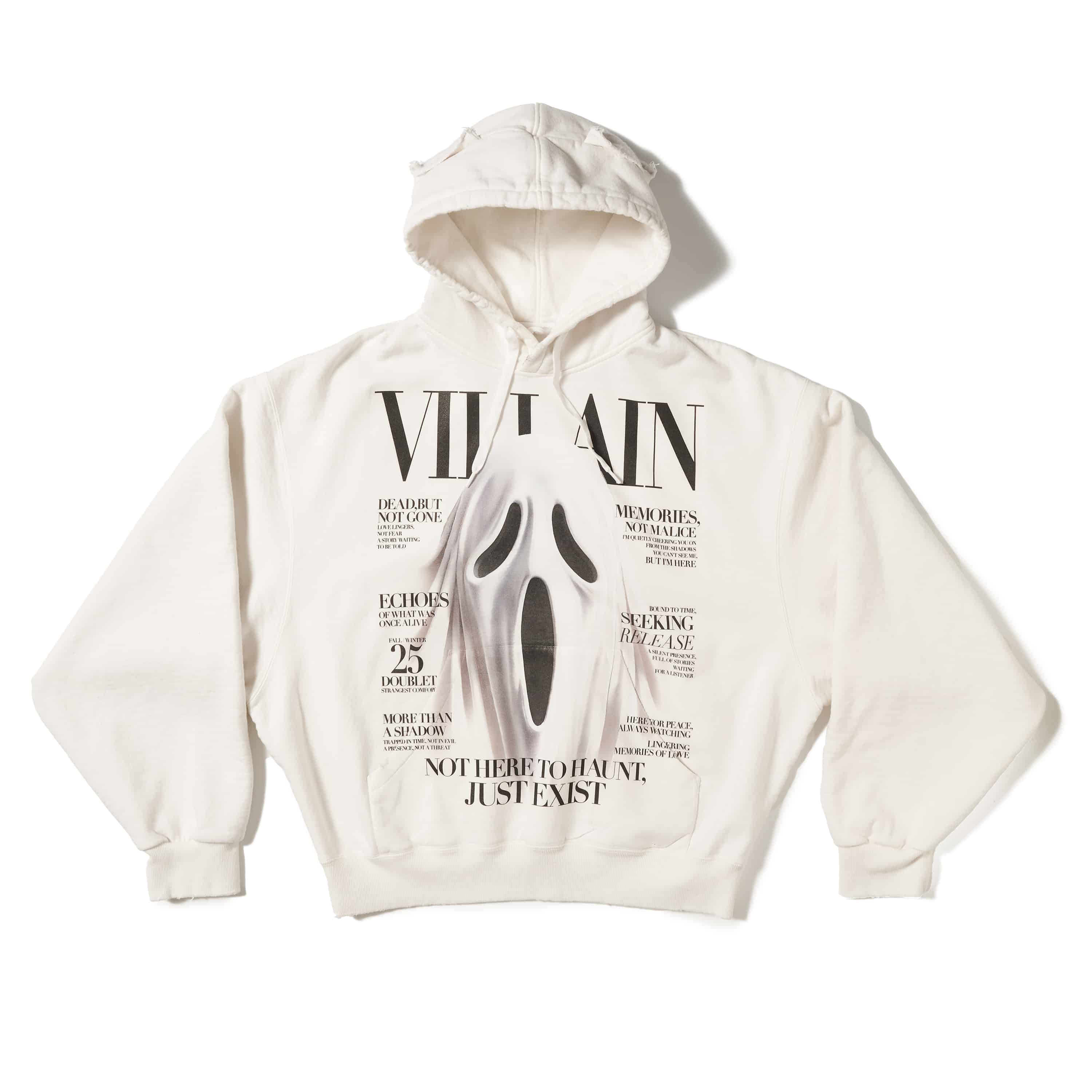 doublet 25aw "VILLAIN COVER PRINT HOODIE" White White M