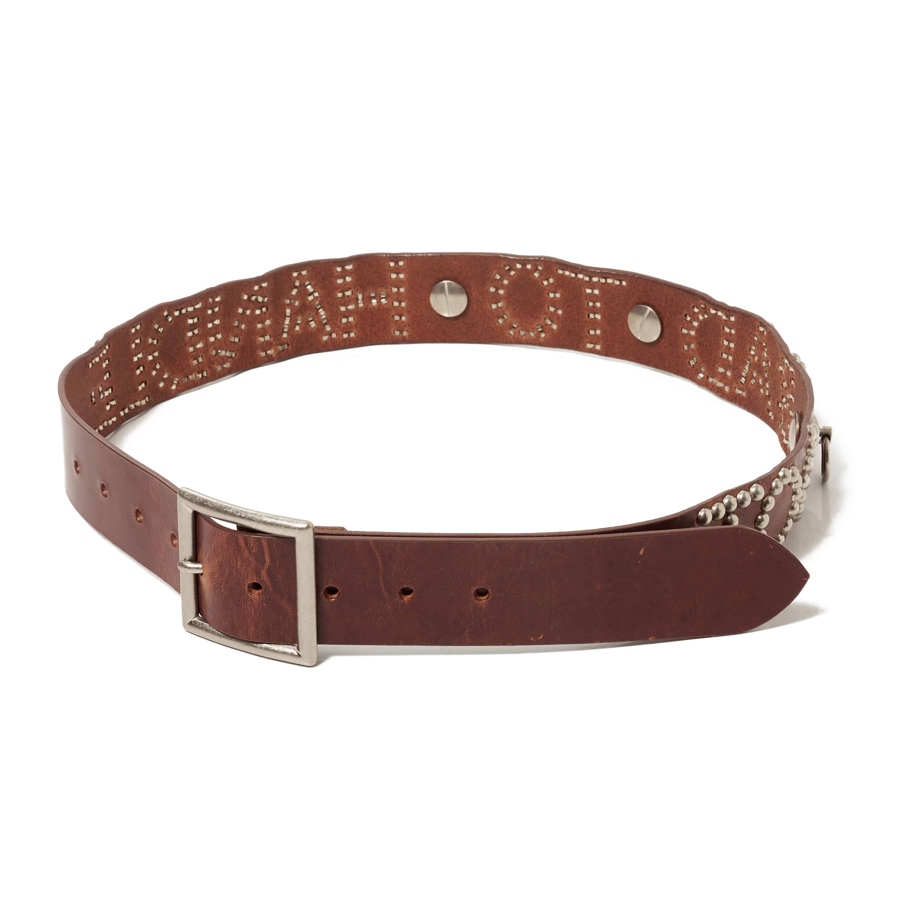 doublet 25aw "TOO BAD TO HANDLE STUDDED BELT" D-BROWN One Size