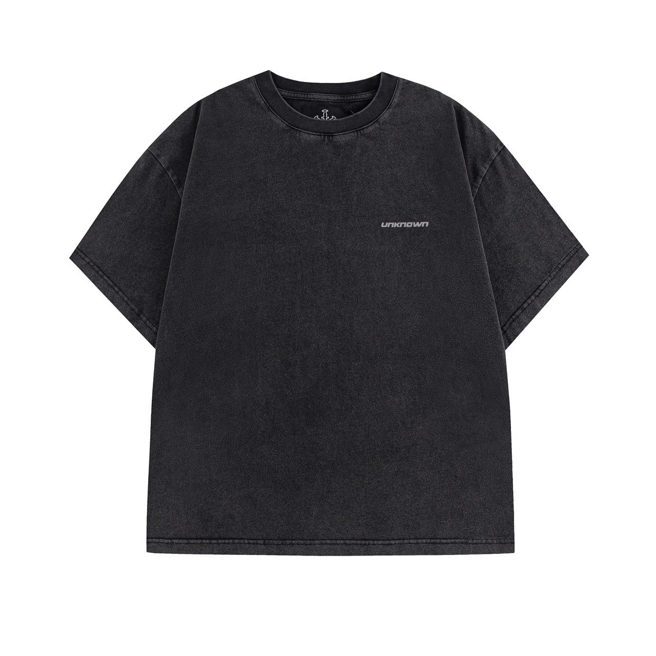 【先行予約 7月上旬発売予定】Unknown 25ss "Outline Cross Rhinestone Tee" Black Black M