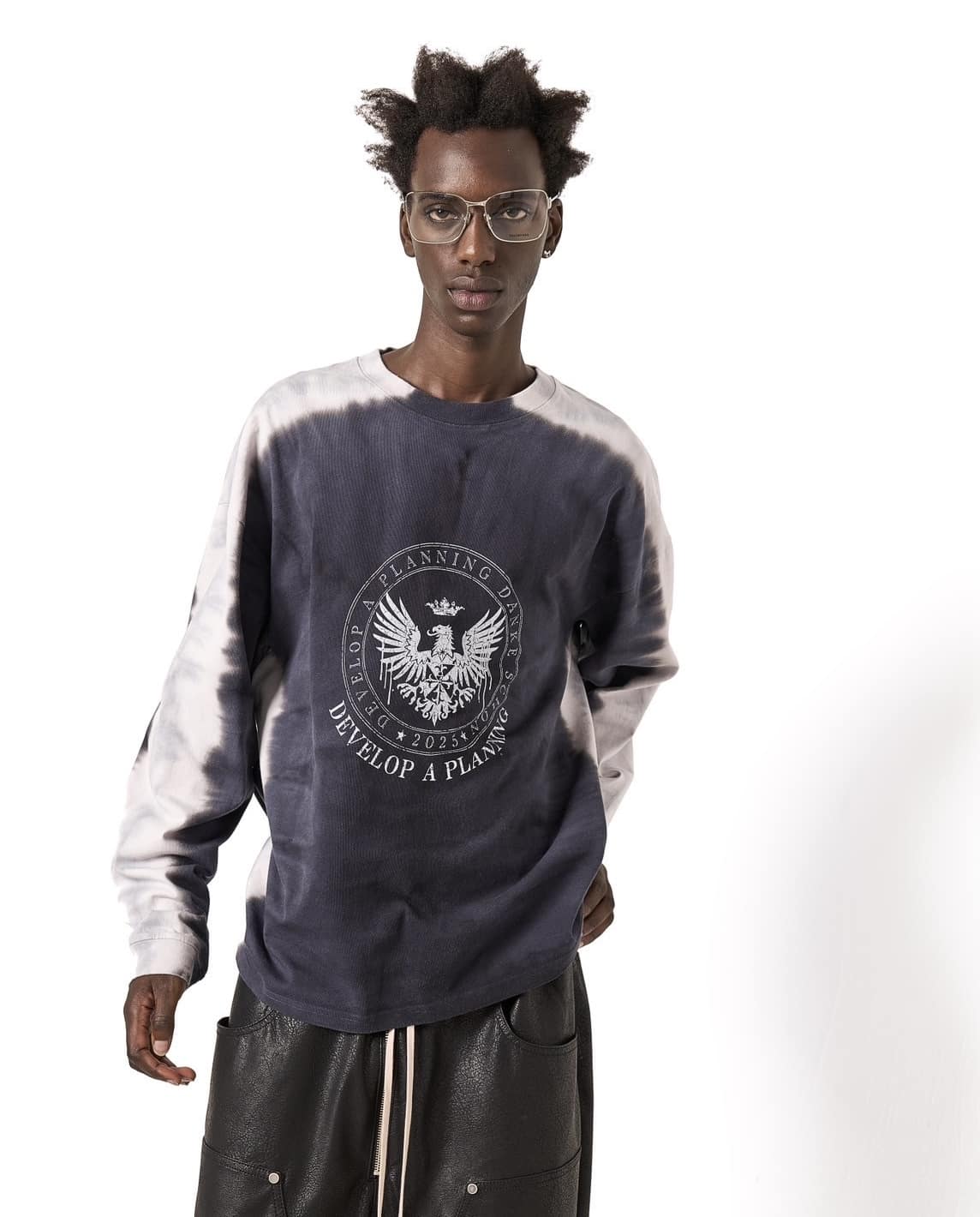 Danke Schon 25aw "Tie Dye L/S Tee Mils" Black M