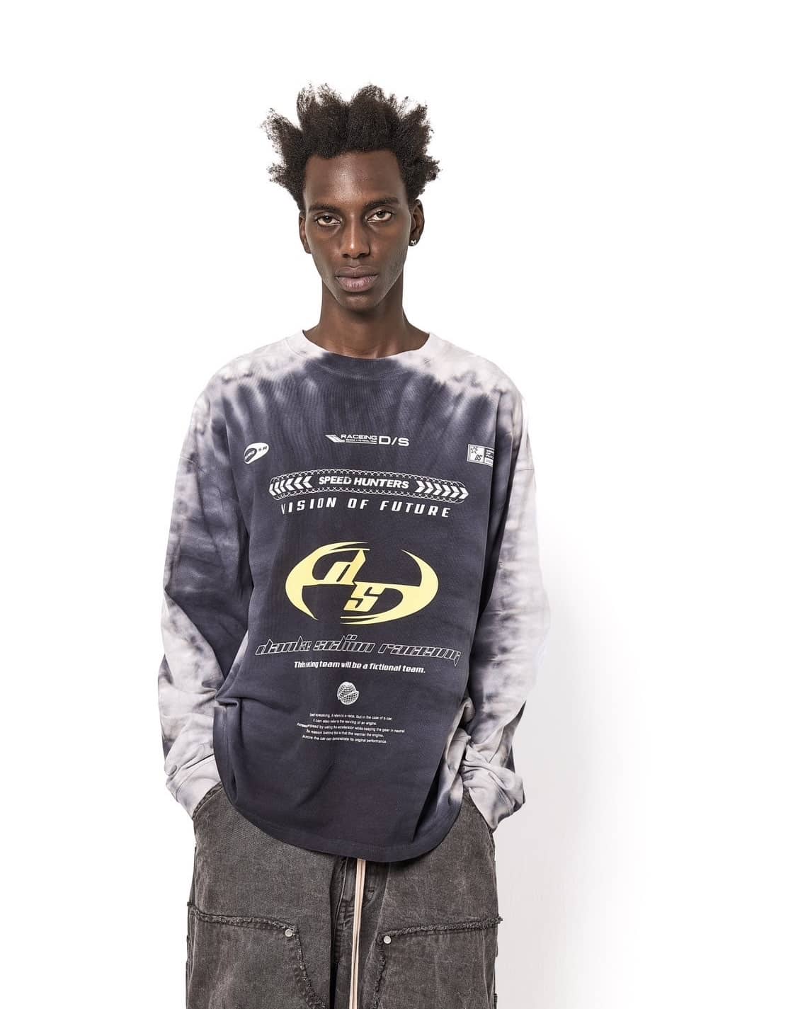 Danke Schon 25aw "Tie Dye L/S Tee Racing" Black M