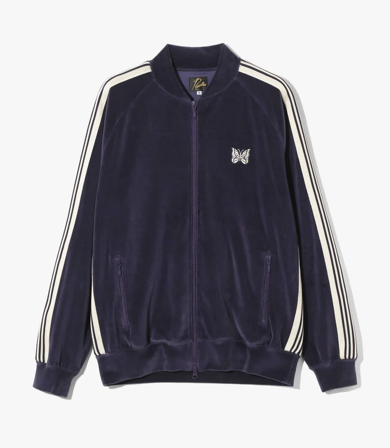 Needles 25aw "Rib Collar Track Jacket - C/PE Velour" Navy Navy S