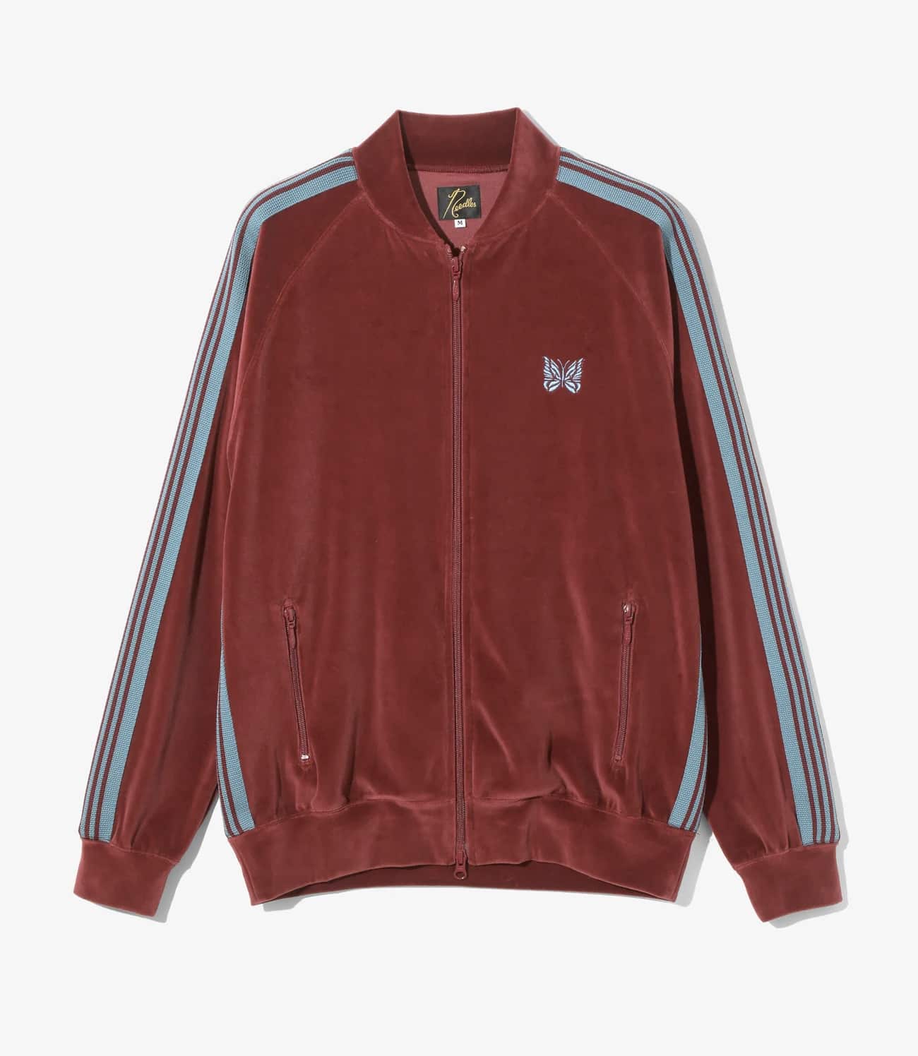 Needles 25aw "Rib Collar Track Jacket - C/PE Velour" Burgundy Burgundy S