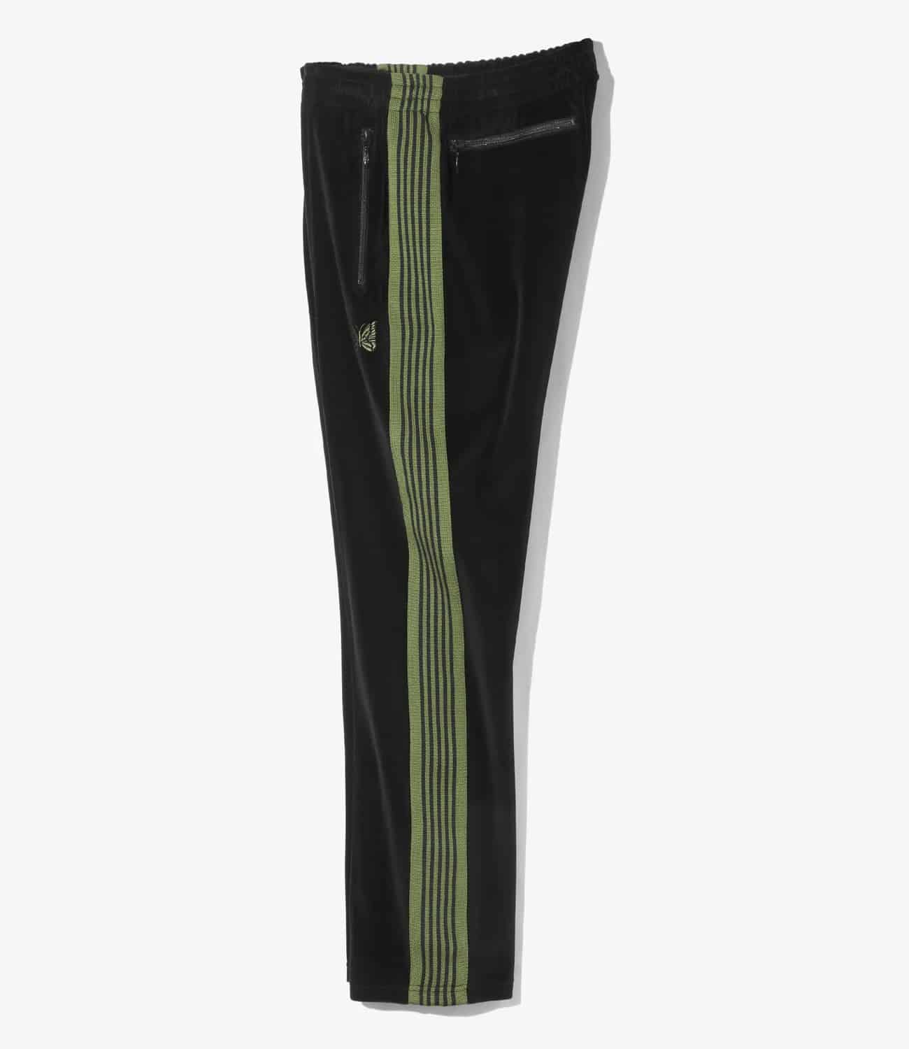 Needles 25aw "Narrow Track Pant - C/PE Velour" Black Black XS