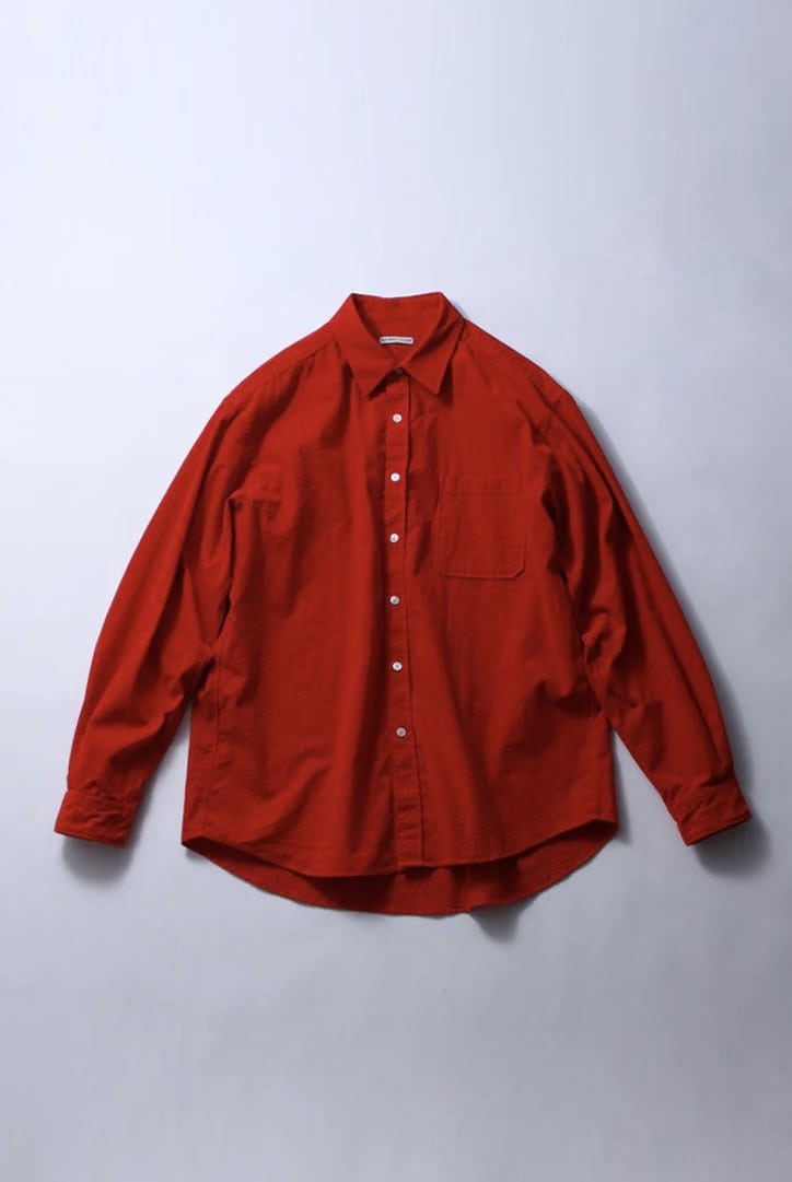 soe 25aw "Garment Dyed Dad Shirts" Red 2(L)