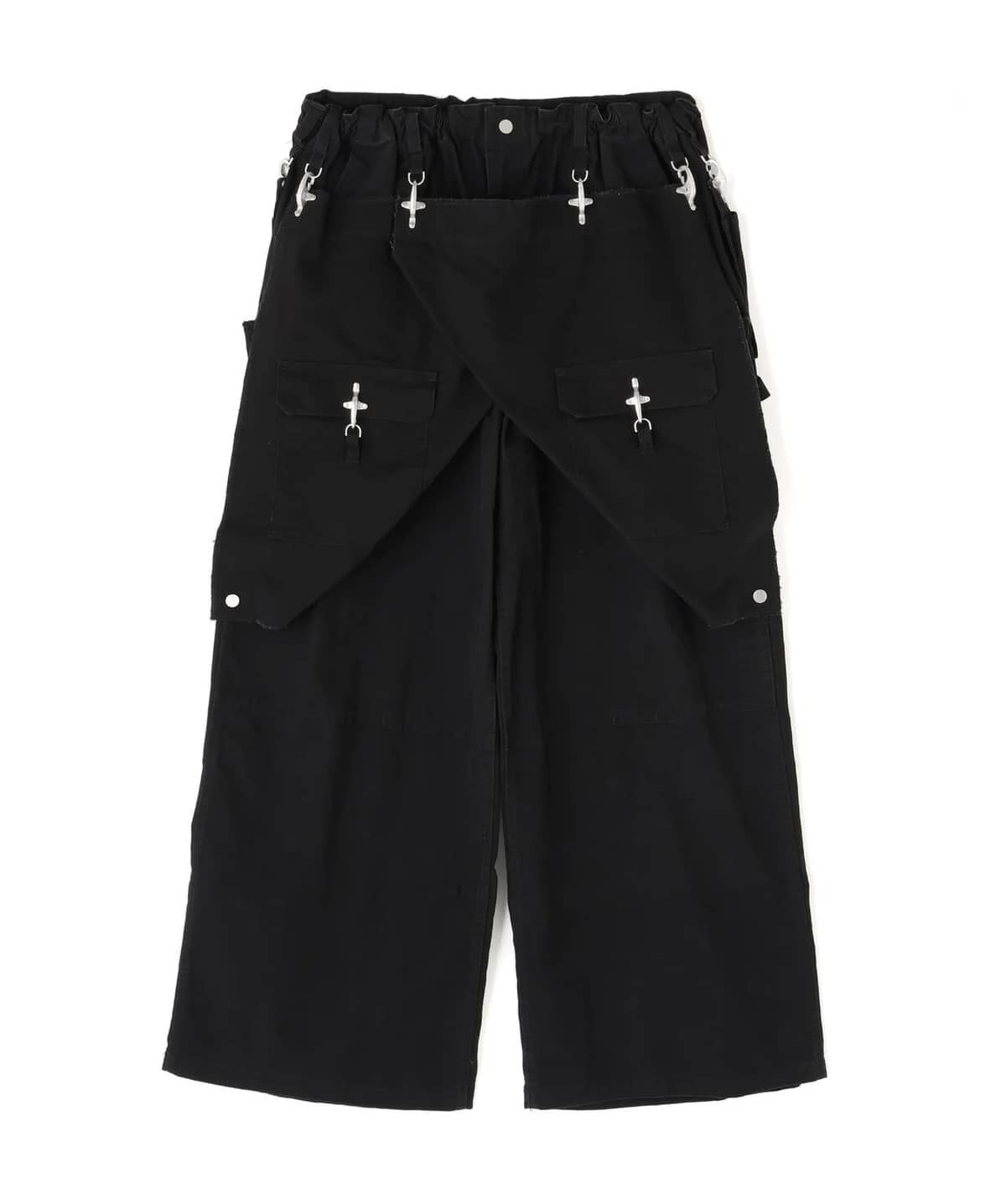 Danke Schon 25aw "Ripstop Apron Cargo Pants" Black Black S