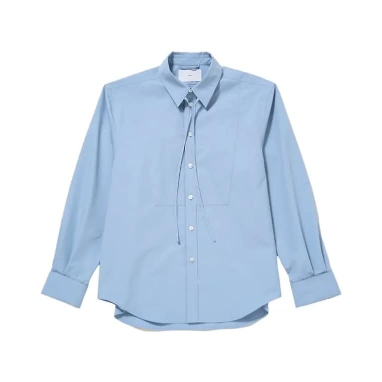SUGARHILL 25aw "Ribbon Collar Shirts" Blue Blue 2(M)
