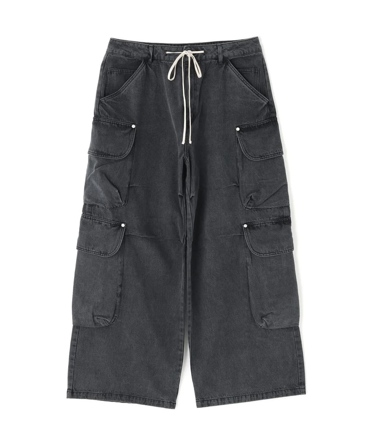 Danke Schon 25aw "12oz Chemical Denim Cargo Pants" Black Black S