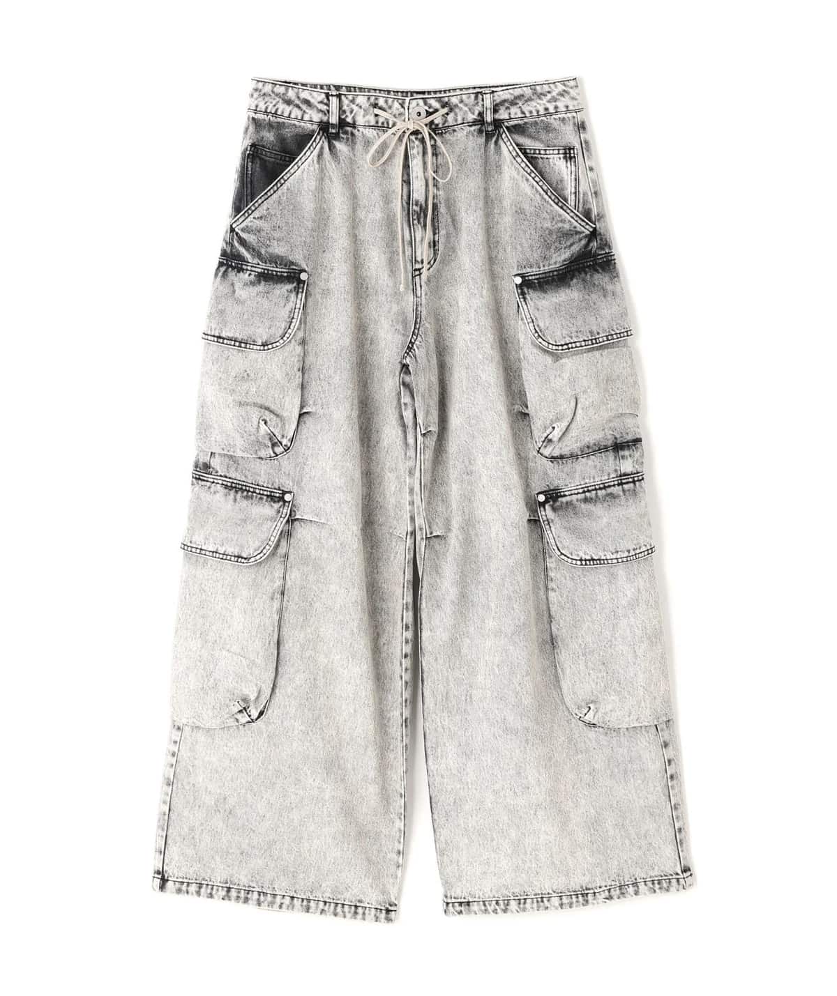 Danke Schon 25aw "12oz Chemical Denim Cargo Pants" Grey Grey S