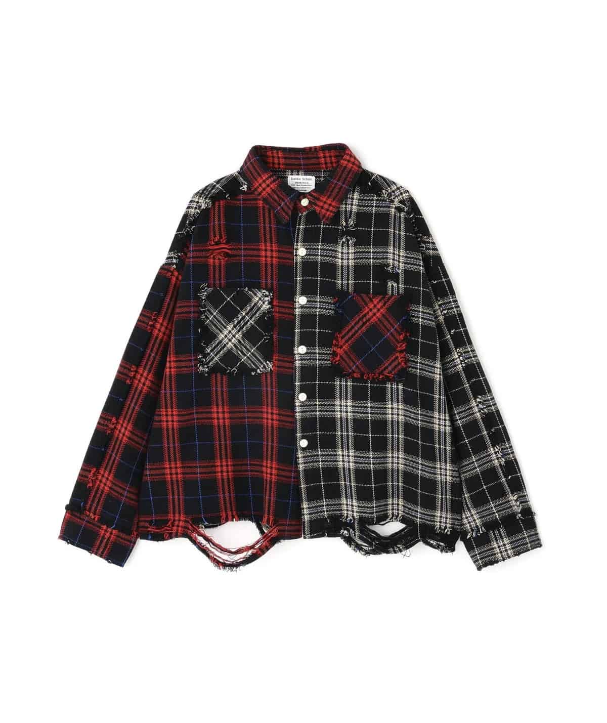 Danke Schon 25aw "Flannel Shirts" Black Black M