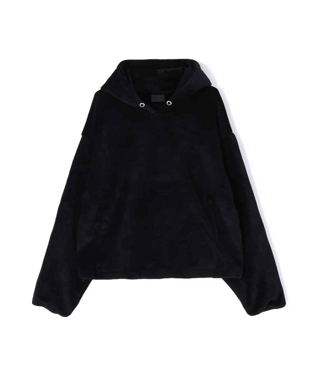 Danke Schon 25aw "W-Face Velour Pull Hoody" Black Black S
