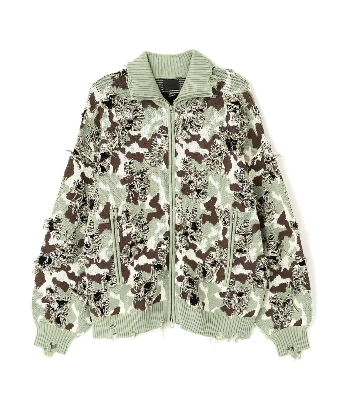 Danke Schon 25aw "Camo Knit Dorivers" Green Green M